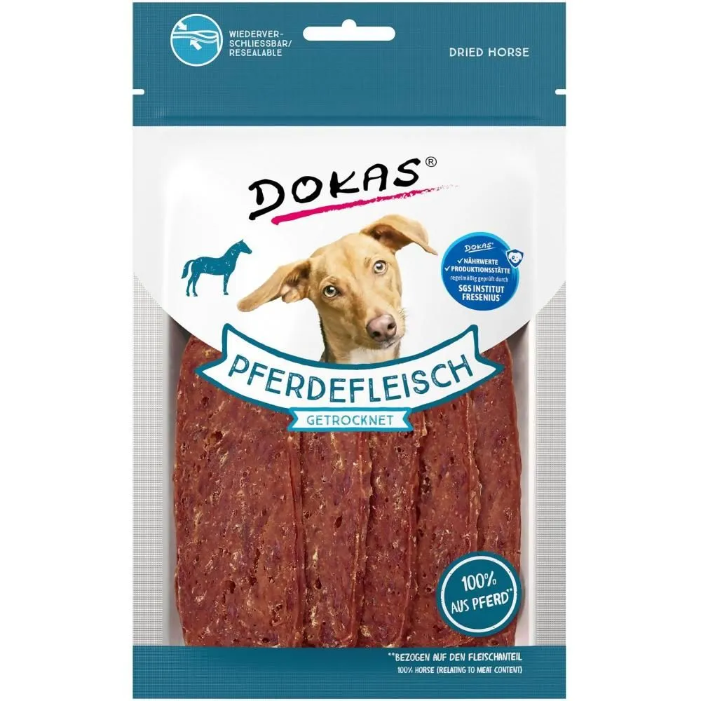 Dokas Tørrede Hesteskiver 60 g - naturlige hundesnacks